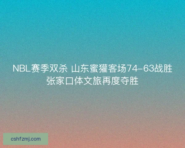 NBL赛季双杀 山东蜜獾客场74-63战胜张家口体文旅再度夺胜